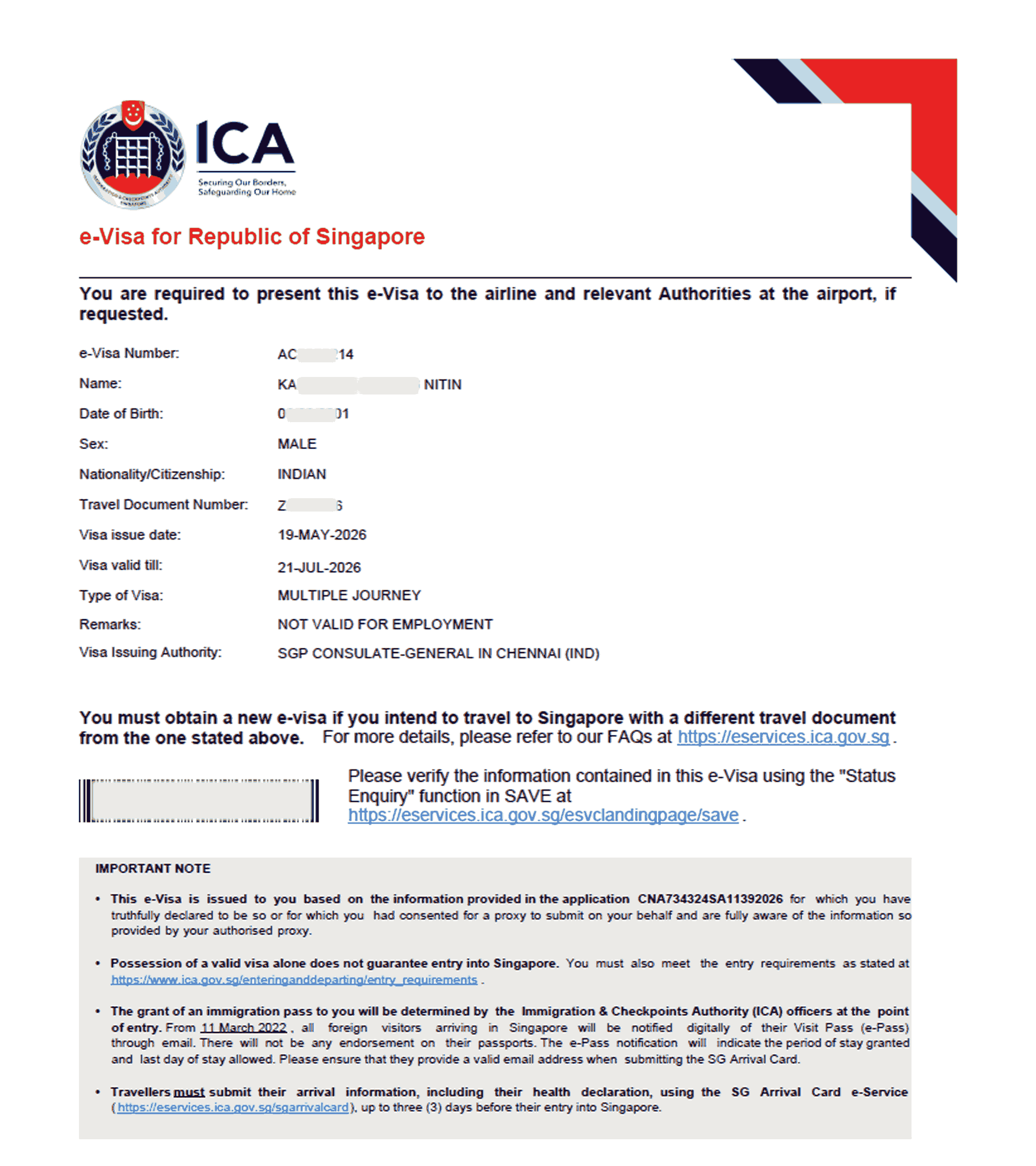 Visa Approval